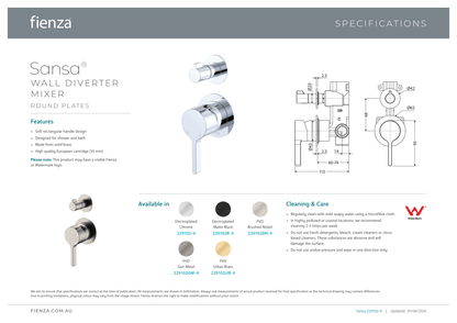 Sansa Wall Diverter Mixer