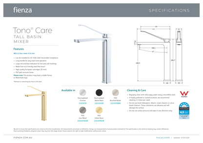 Tono Care Basin Mixer