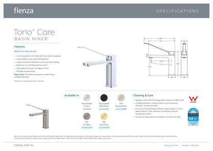 Tono Care Basin Mixer