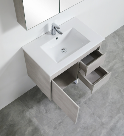 Nova Series - Plywood Wall Hung Vanity Right Drawer (SB) - 760x460x550