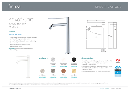 Kaya Care Basin Mixer