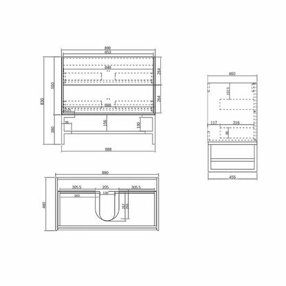 Light Grey Boston Vanity - 900x460