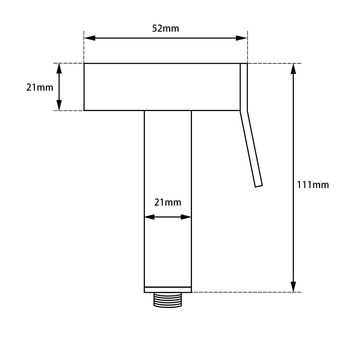 Square Toilet Bidet Spray