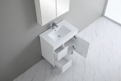 PVC Free Standing Vanity (LH) - 750mm