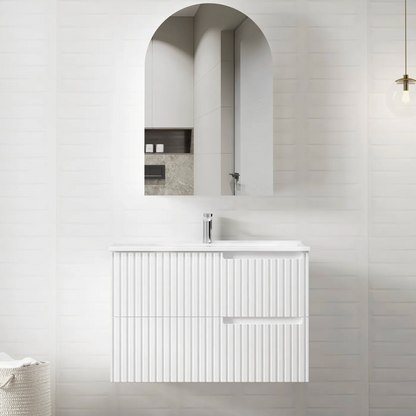 Noosa Matte White Wave Board Vanity - 900x550