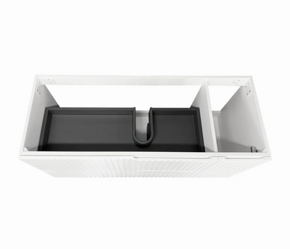 Noosa Matte White Wave Board Vanity - 1200x550