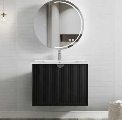 Marlo Matte Black Wave Board Vanity - 750x460