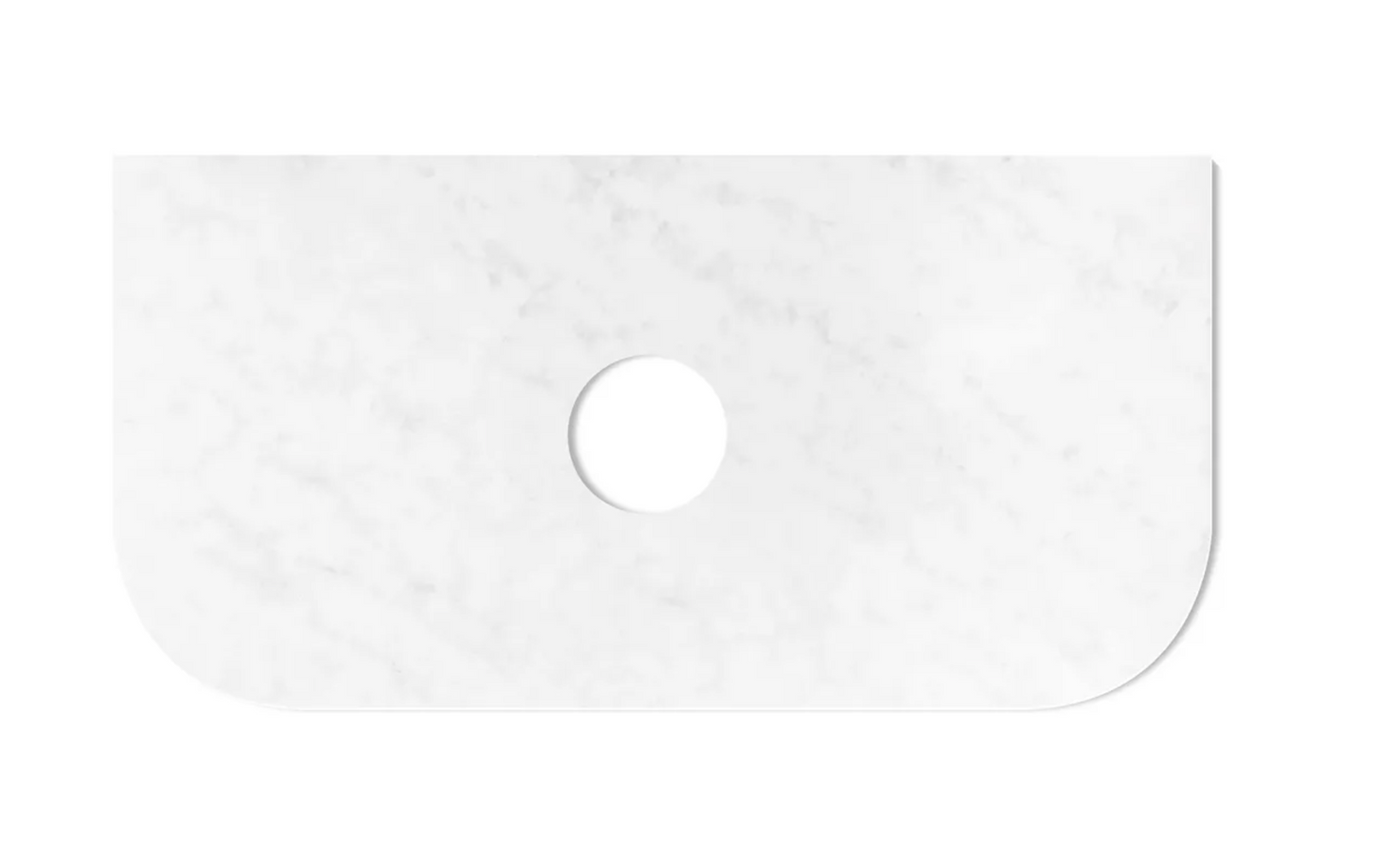 Bondi Matte White Fluted Curve Vanity - 900x450