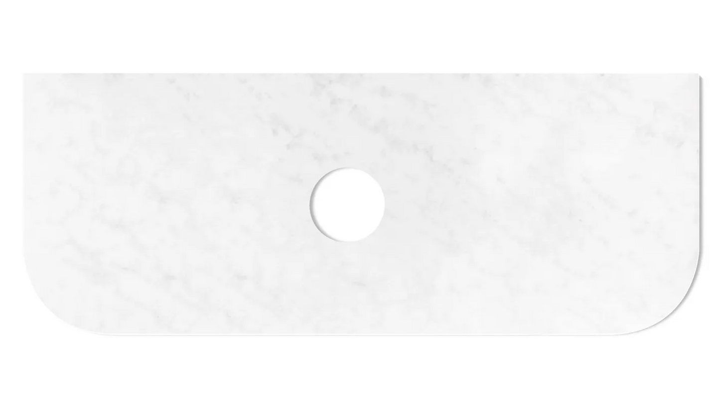 Bondi Matte White Fluted Curve Vanity - 1200x450