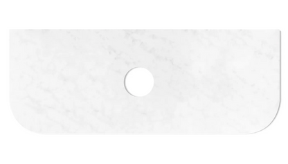 Bondi Matte White Fluted Curve Vanity - 1200x450